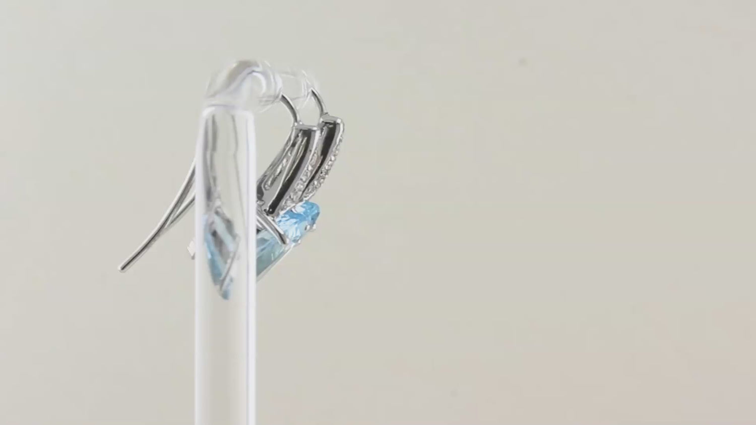 Aquamarine and Diamond Drop Earrings