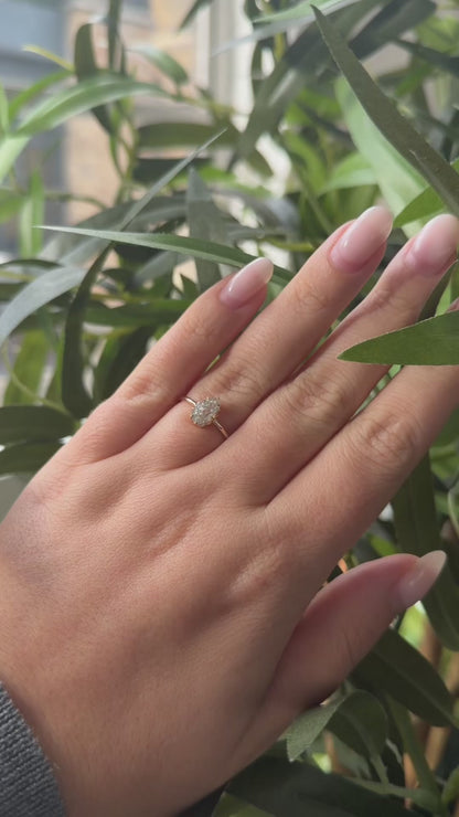 Edwardian 0.95ct Old Cut Pear Diamond Ring