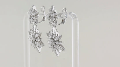 Diamond Star Drop Earrings