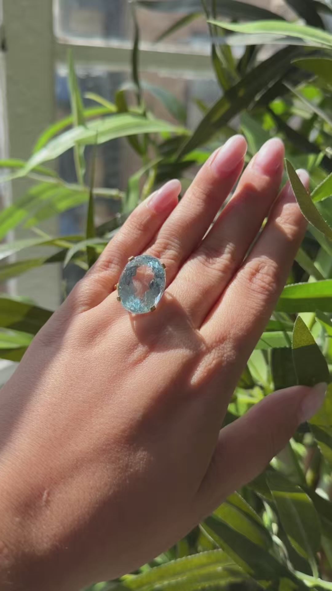 Vintage Topaz and Diamond Dress Ring