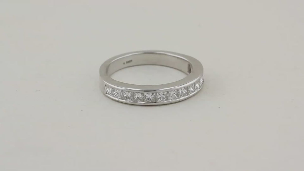 1.05ct Princess Cut Channel Set Eternity Ring