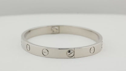 Cartier White Gold Classic Love Bracelet - Size 17