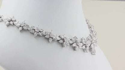 37ct Diamond Cluster Necklace