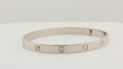 Cartier Classic 18ct White Gold Love Bracelet - Size 18