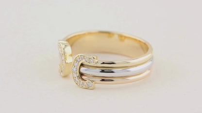 Vintage Cartier Double C Diamond SM Ring