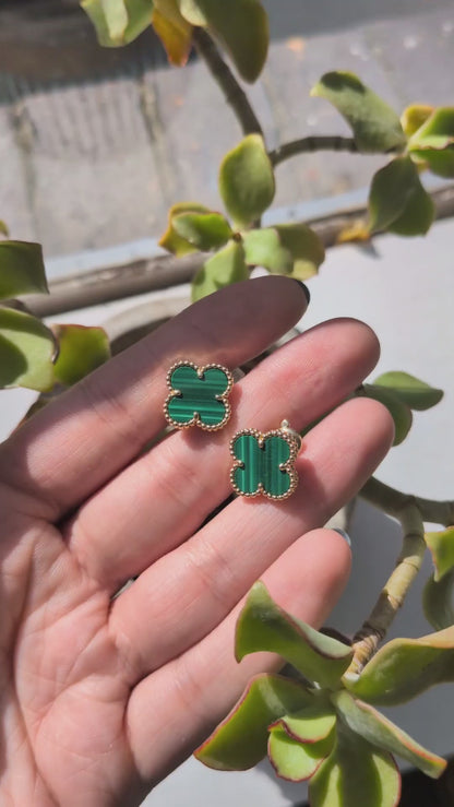 Van Cleef &amp; Arpels Malachite Alhambra Earrings