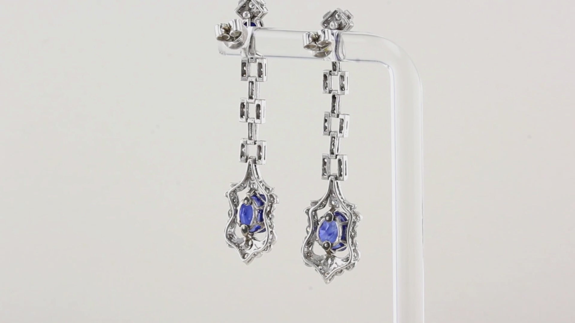 Rare Antique Natural Sapphire Drop Earrings