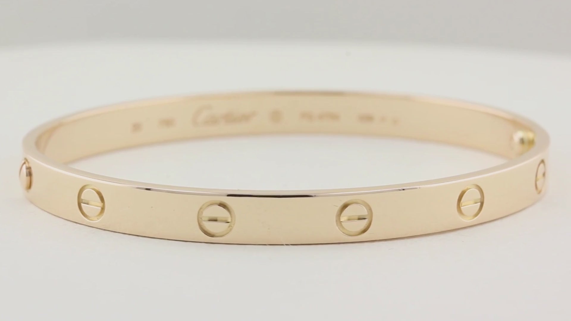 Cartier Classic Rose Gold Love Bracelet - Size 20