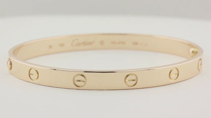 Cartier Classic Rose Gold Love Bracelet - Size 20