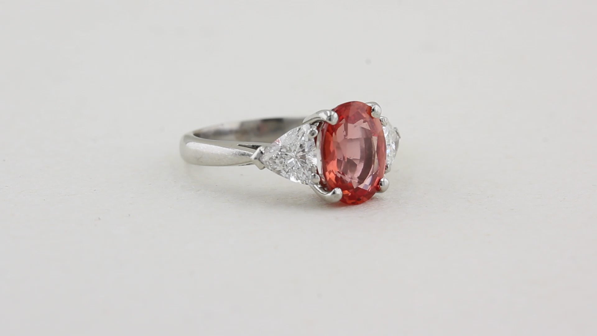 Padparadscha Sapphire and Diamond Trilogy