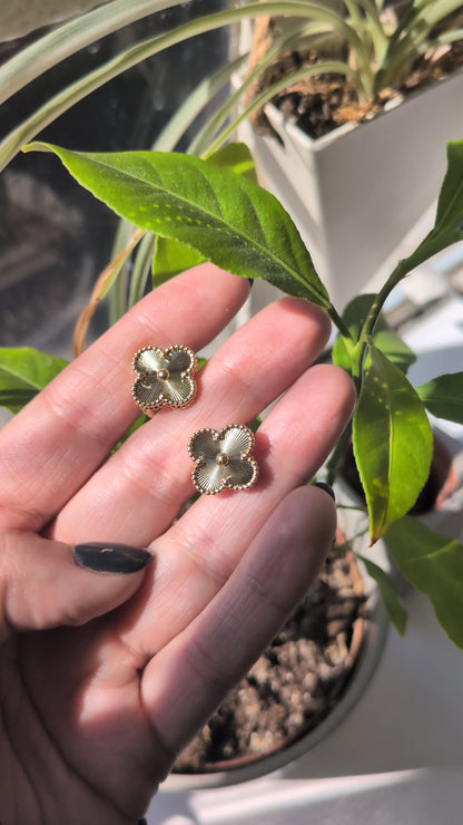 Vintage Van Cleef &amp; Arpels Yellow Gold Alhambra Earrings