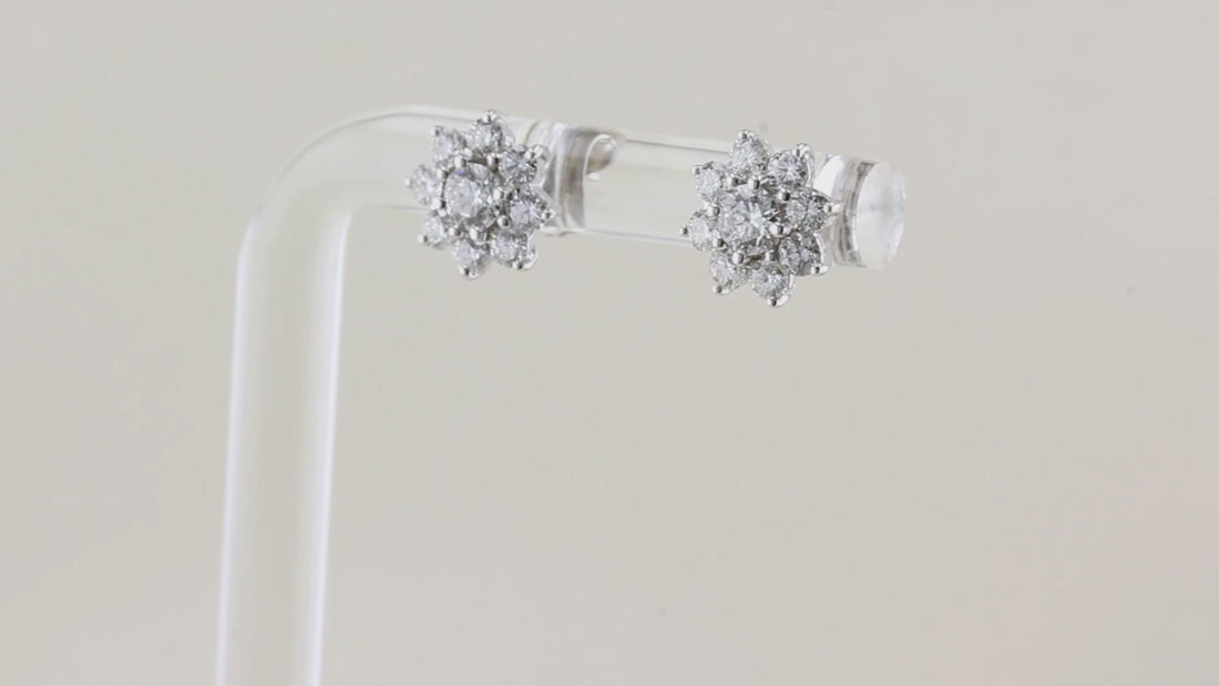 Diamond Cluster Earrings