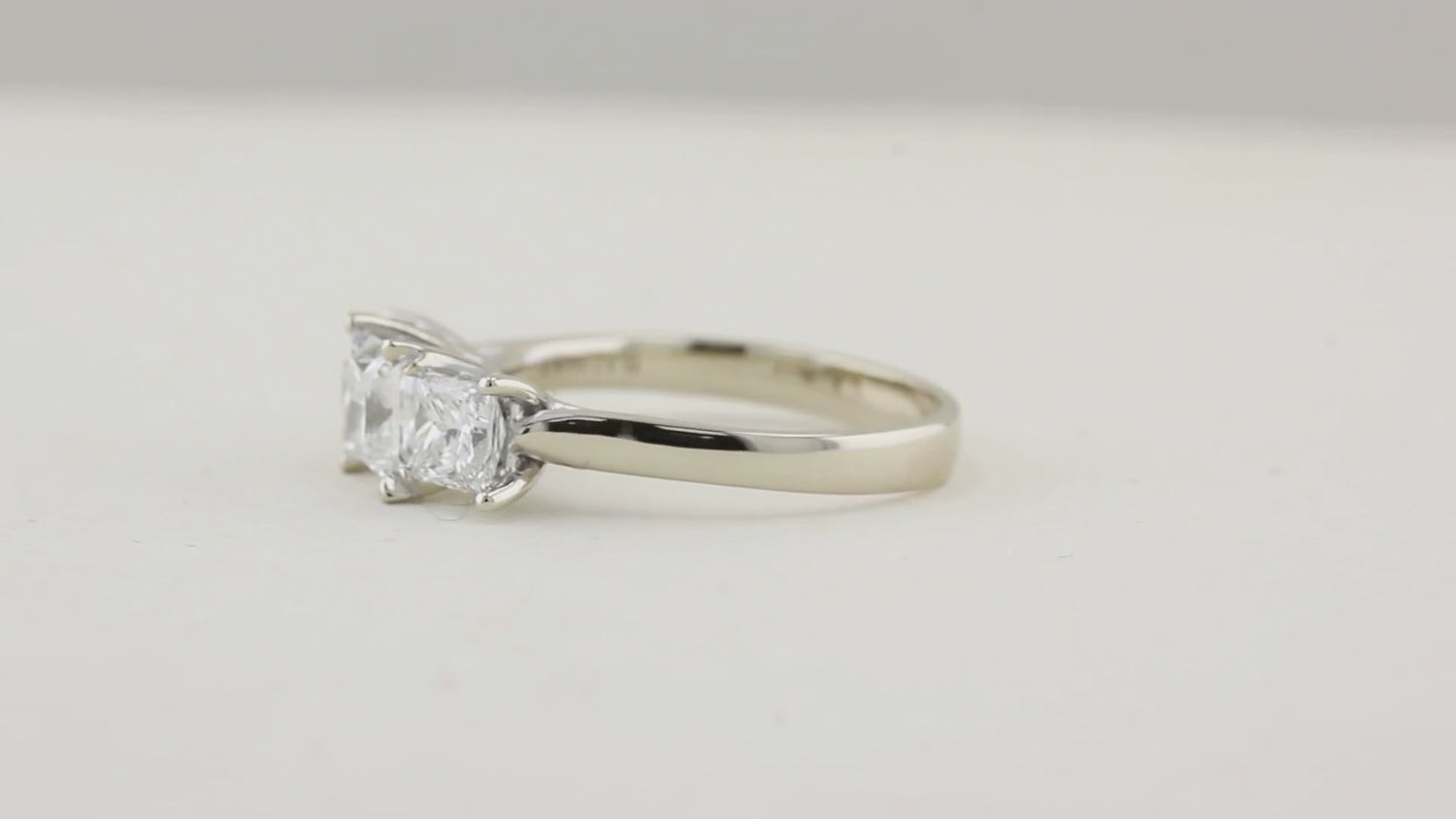Princess Cut Diamond Three Stone Ring