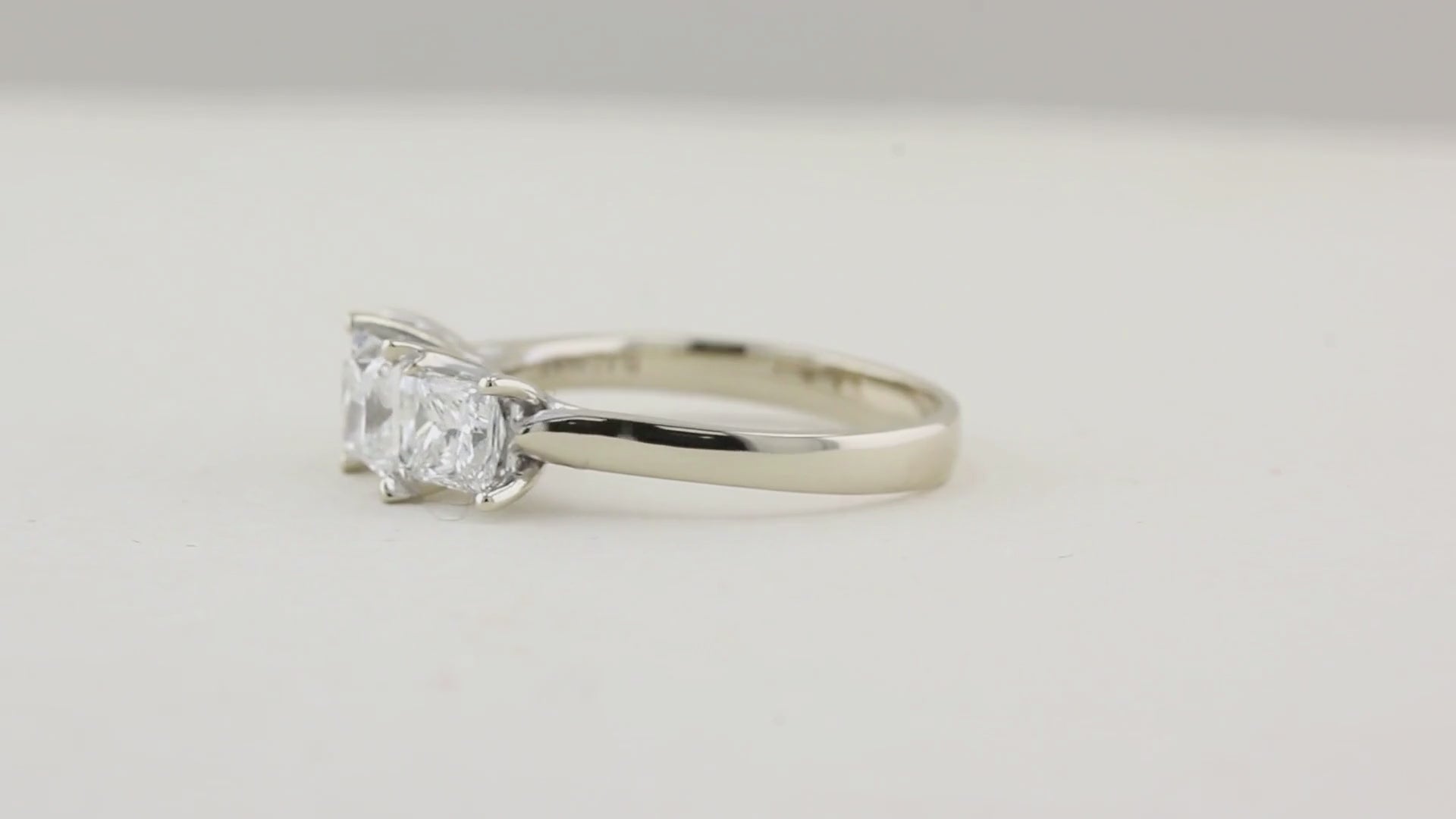 Princess Cut Diamond Three Stone Ring