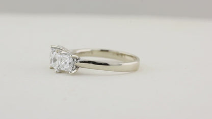 Princess Cut Diamond Three Stone Ring