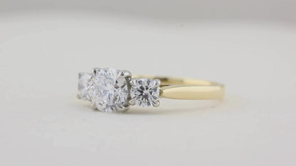 1.36ct Diamond Three Stone Engagement Ring