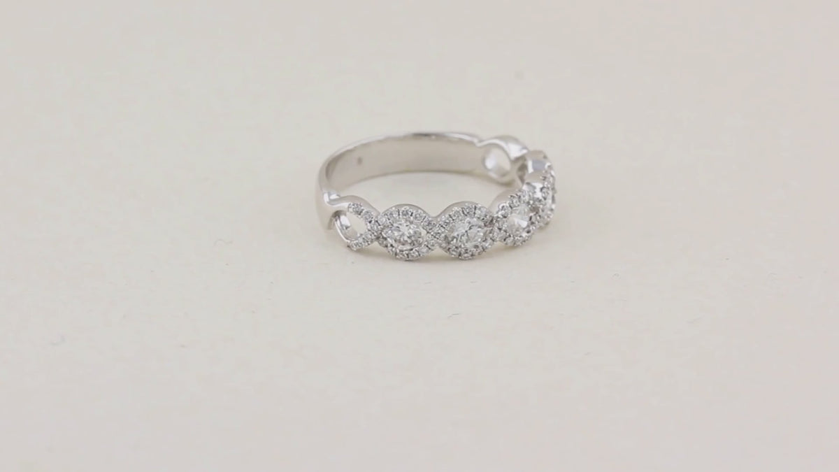 Brilliant Cut Diamond Twist Design Eternity Ring