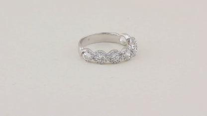 Brilliant Cut Diamond Twist Design Eternity Ring
