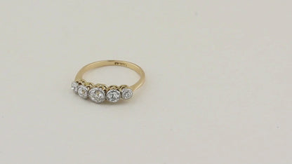 Old Cut Diamond Five Stone Ring