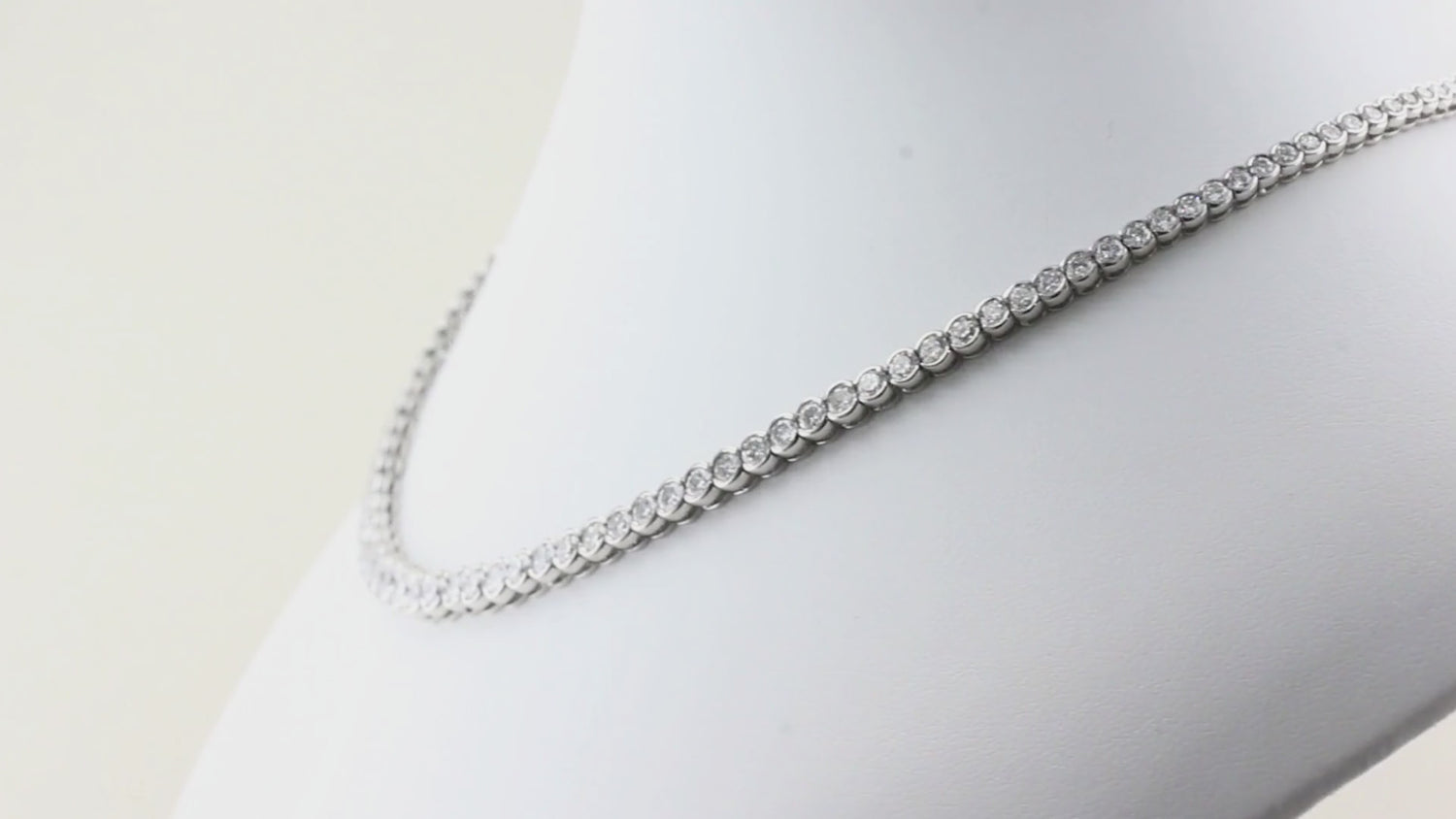 13.50ct Diamond Rubover Tennis Necklace