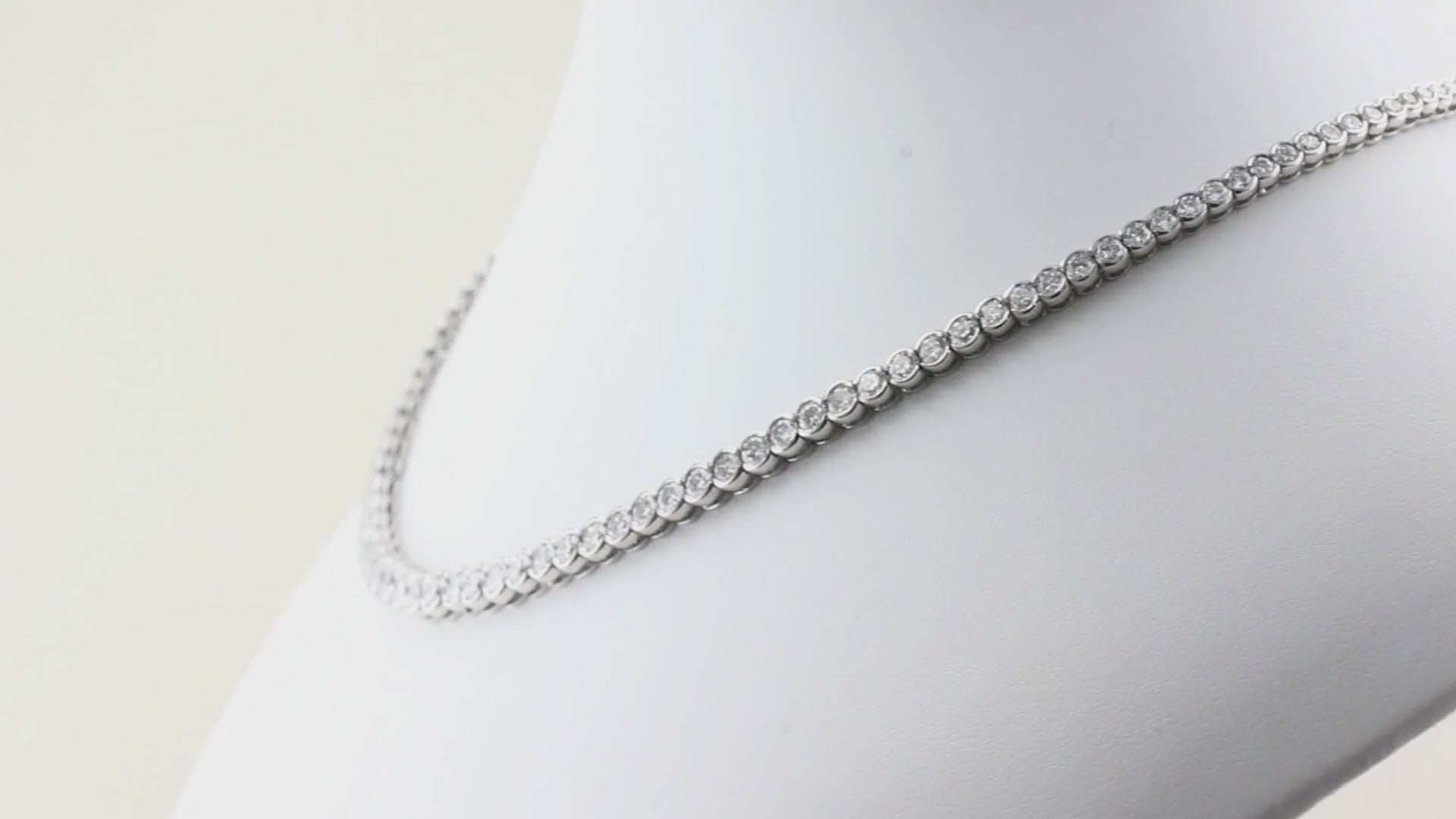 13.50ct Diamond Rubover Tennis Necklace