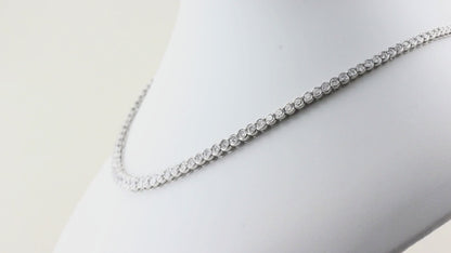 13.50ct Diamond Rubover Tennis Necklace