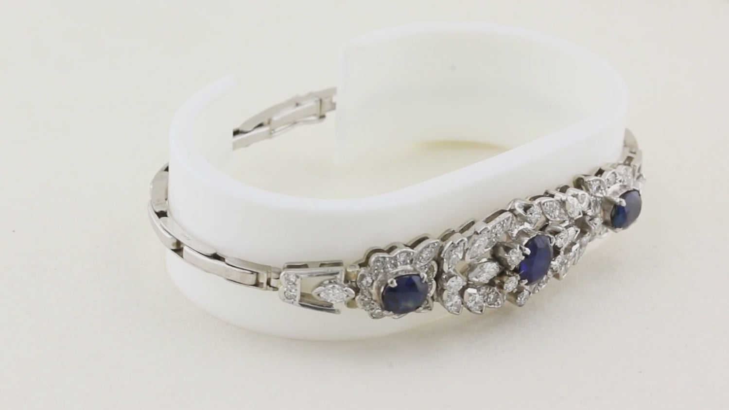 Vintage Sapphire and Diamond Bracelet c.1940s