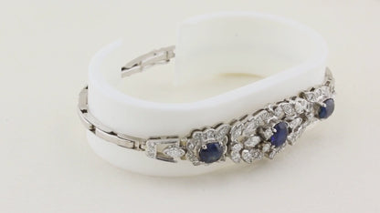 Vintage Sapphire and Diamond Bracelet c.1940s