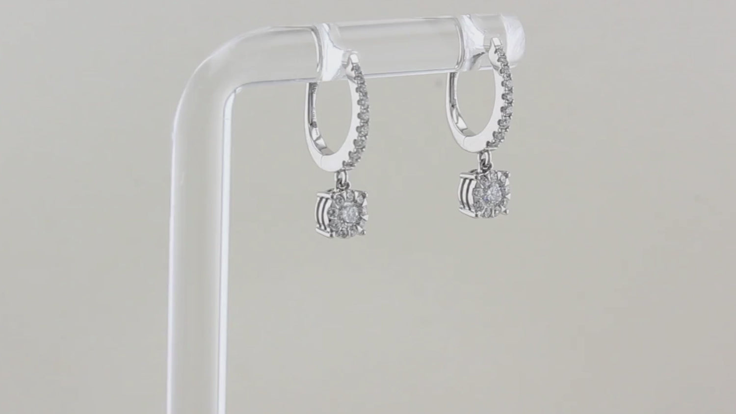 Mappin &amp; Webb Diamond Hoop Drop Earrings
