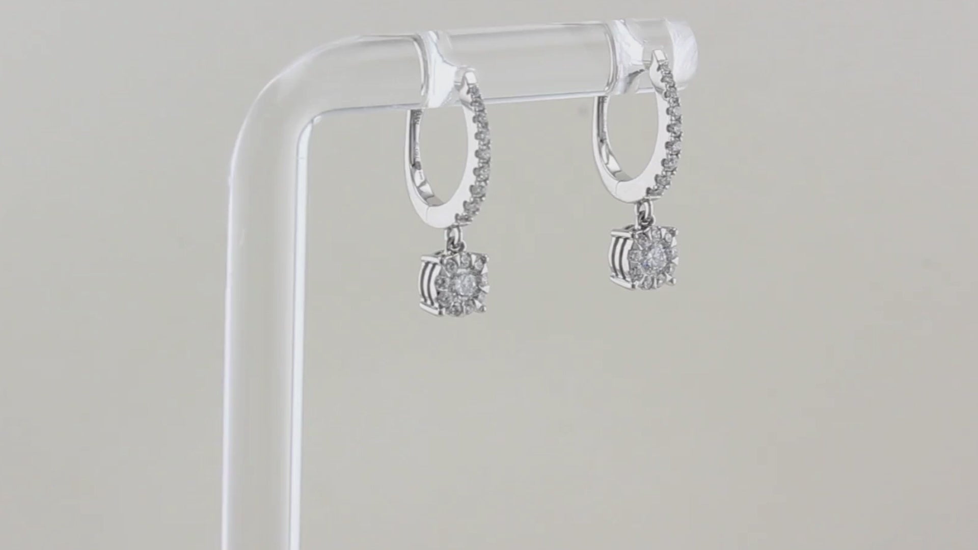 Mappin &amp; Webb Diamond Hoop Drop Earrings