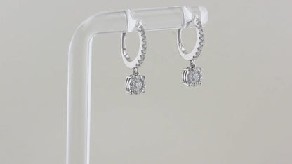 Mappin &amp; Webb Diamond Hoop Drop Earrings