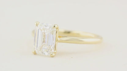 2.06ct Emerald Cut Diamond Solitaire Engagement Ring