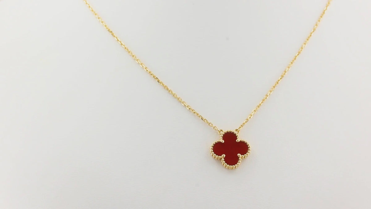 Van Cleef &amp; Arpels Carnelian Alhambra Pendant