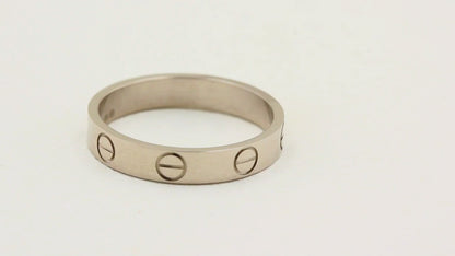 Cartier White Gold SM Love Ring - Size 52