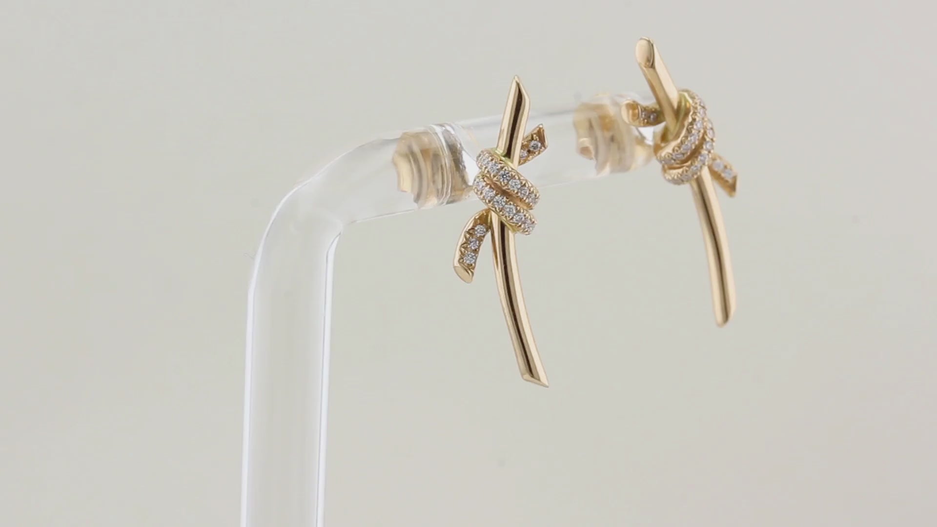 Tiffany &amp; Co. Diamond Knot Earrings