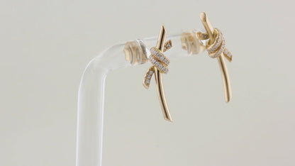 Tiffany &amp; Co. Diamond Knot Earrings