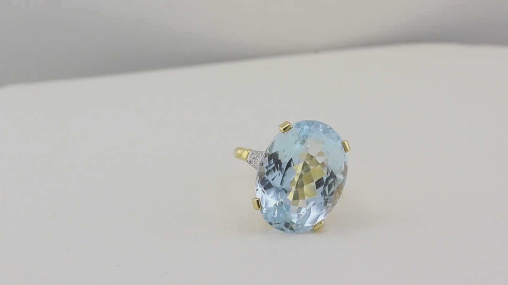 Vintage Topaz and Diamond Dress Ring