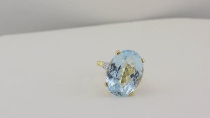 Vintage Topaz and Diamond Dress Ring
