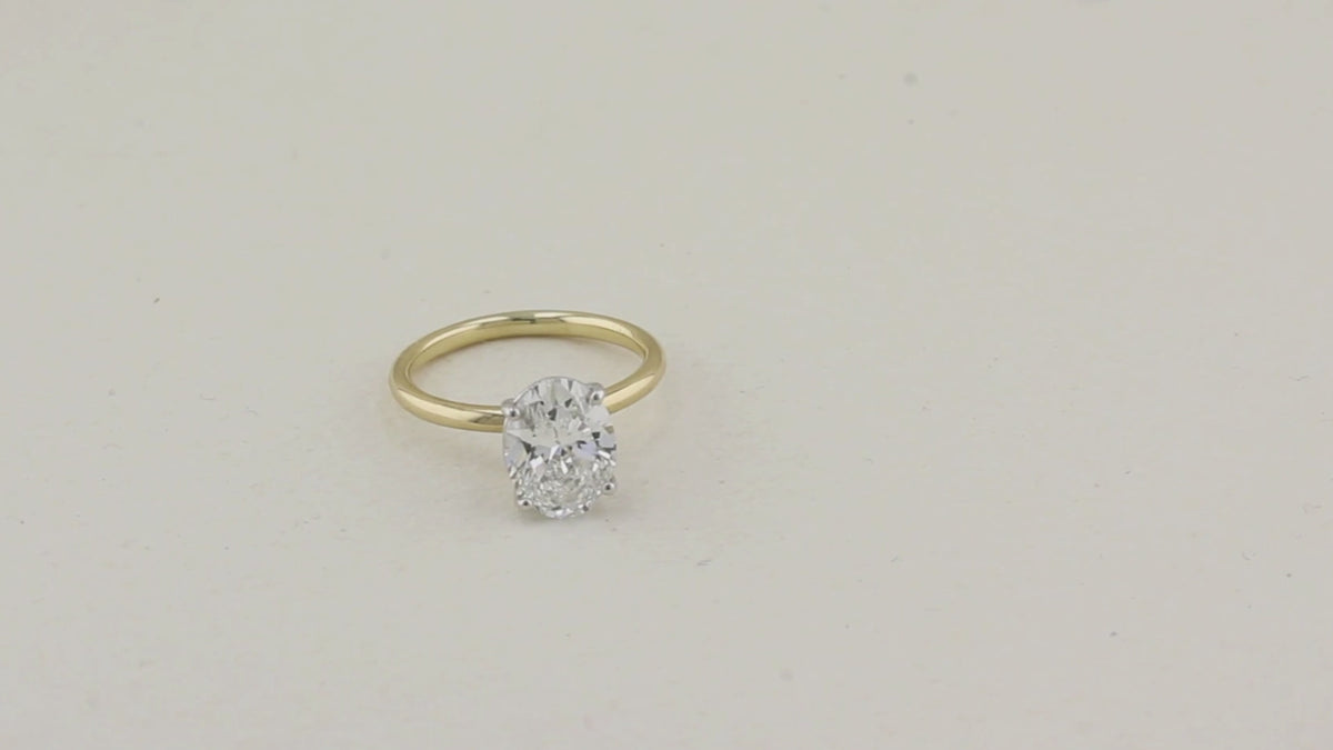 2.03ct Oval Diamond Solitaire Ring