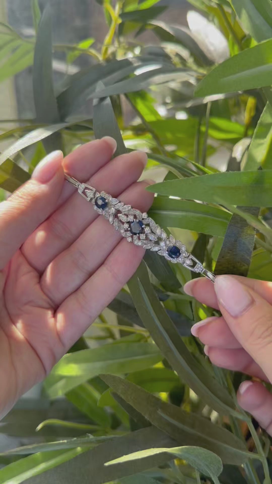 Vintage Sapphire and Diamond Bracelet c.1940s