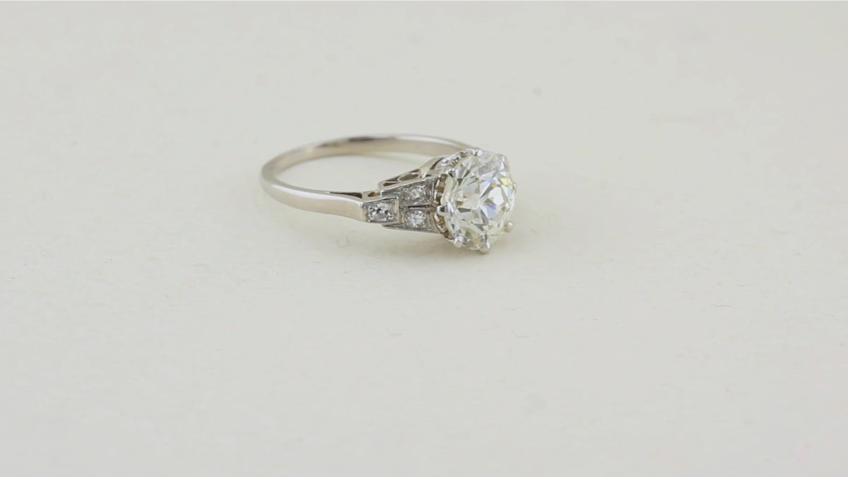 2.50ct Old Mine Cut Diamond Ring