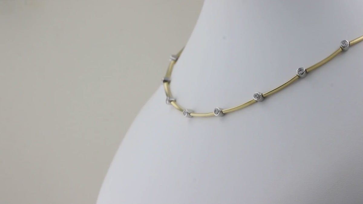 Tiffany &amp; Co. Diamond Bezel Link Necklace