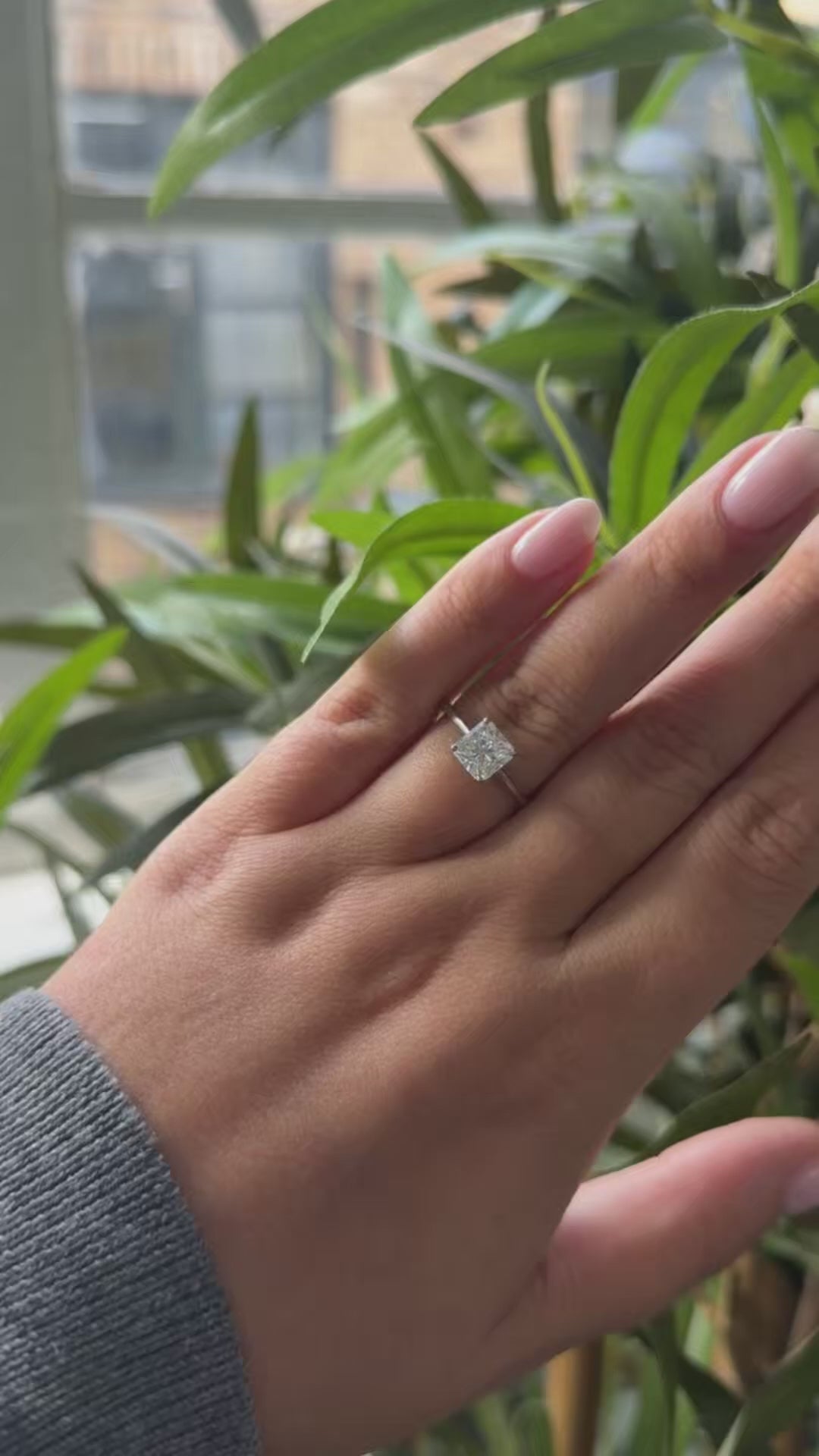 1.50ct Radiant Cut Solitaire Ring