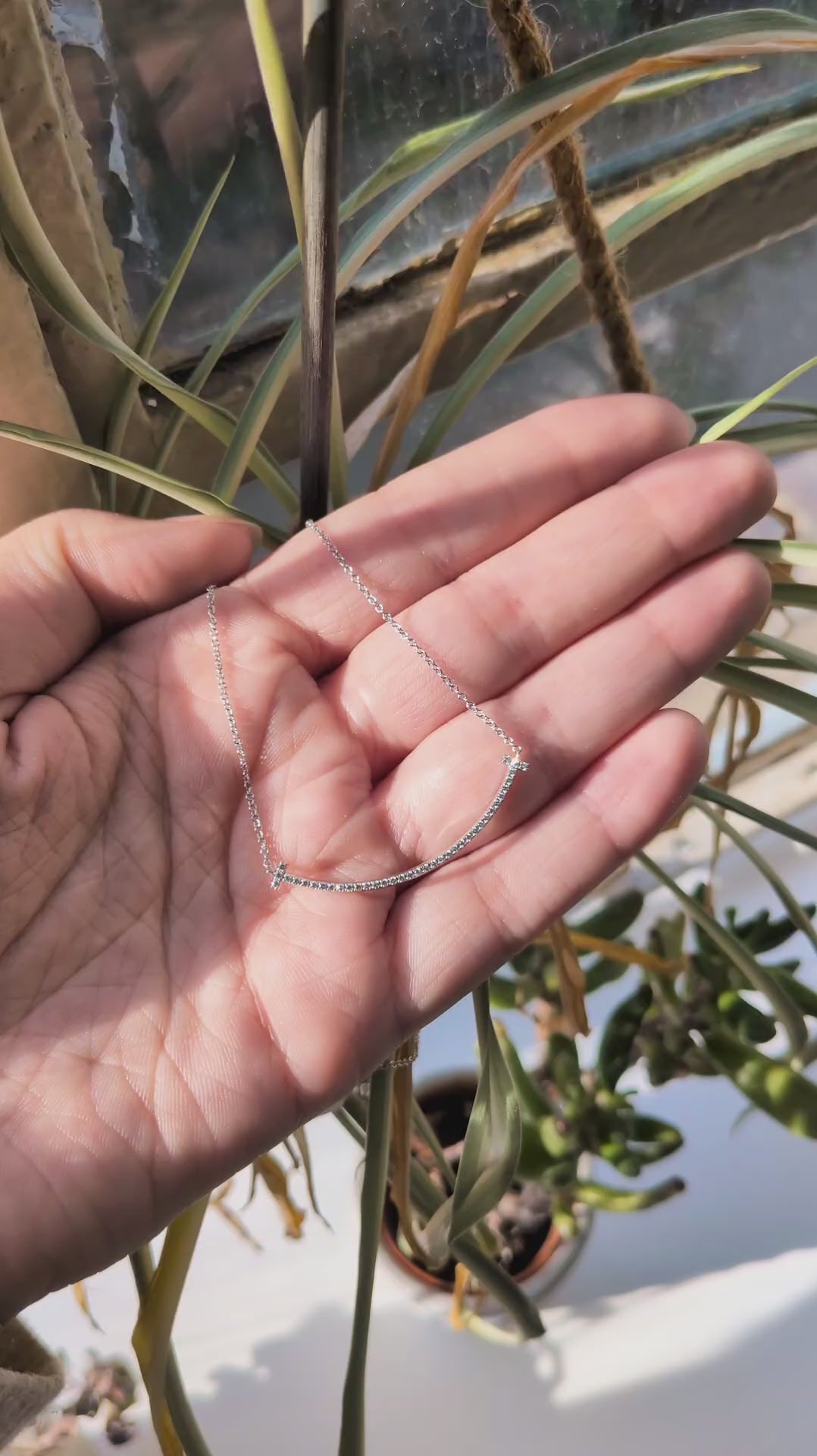 Tiffany &amp; Co. T Diamond Smile Necklace