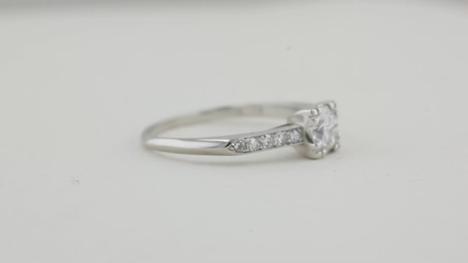 Vintage 0.45ct Old Cut Diamond Solitaire Ring